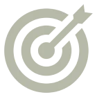 White background with a target in the center featuring an arrow pointing to the center of the bullseye icon